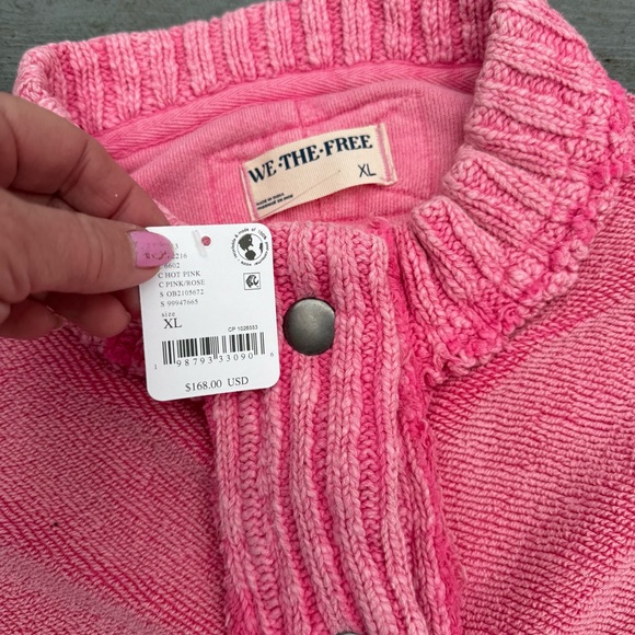 We The Free Sweaters - Nwt We The Free People Bubble Gum Pink Cute in this Cardi Cardigan Barbie Pink
